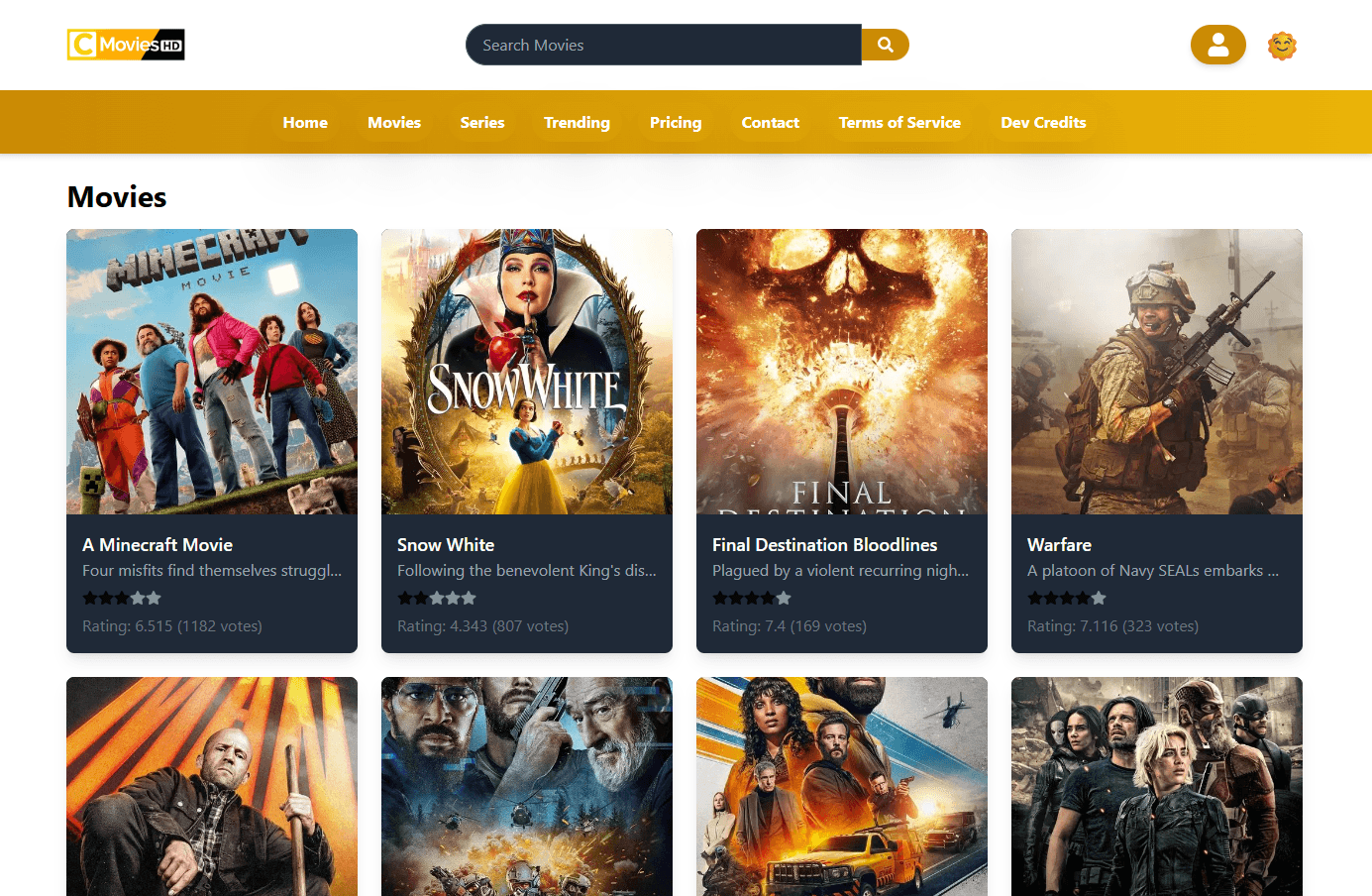 React TMDB Movies Api App - Movies