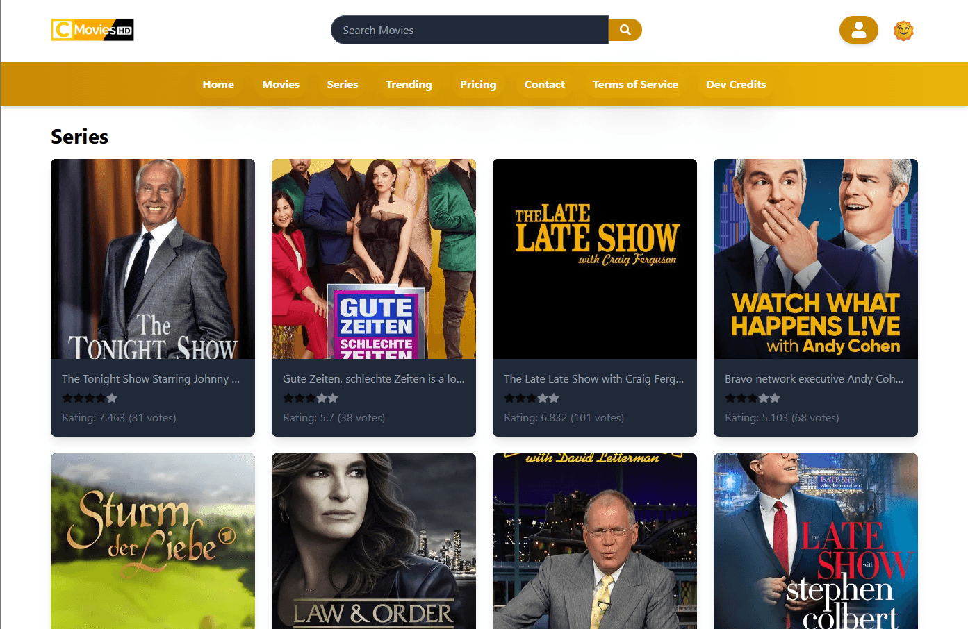 React TMDB Movies Api App - Series/Tv-Show