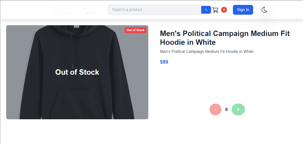 Next E-commerce App - Item Preview