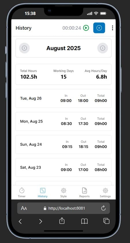 Time Tracker - Project image