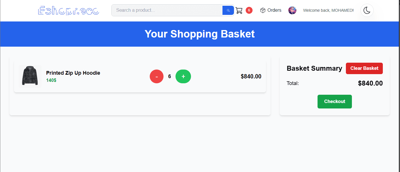 Next E-commerce App - Cart/Basket