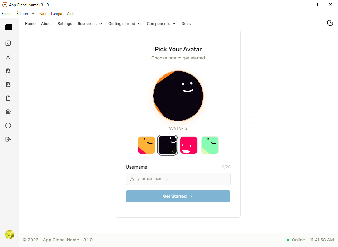 Electron Desktop App Starter Template - Profile & Preferences