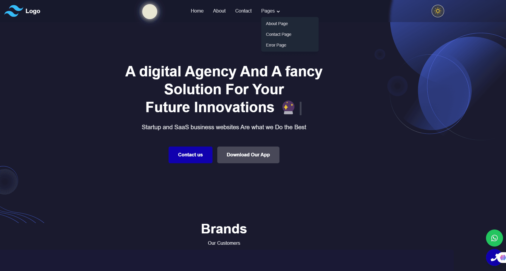 Business Template for startups - Main Overview