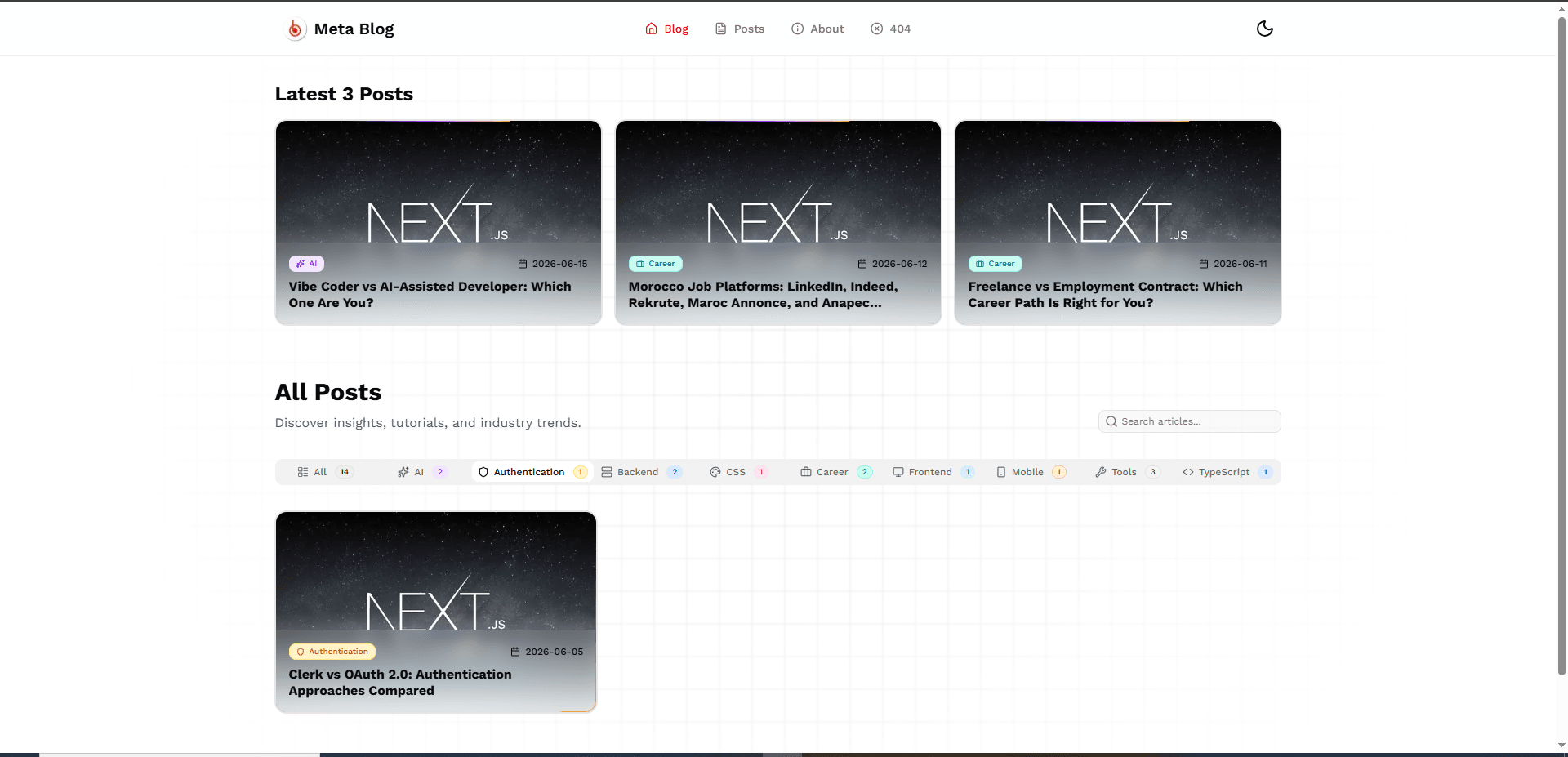 Meta Blog - Blog Homepage Light Meta Blog - Blog Homepage Light