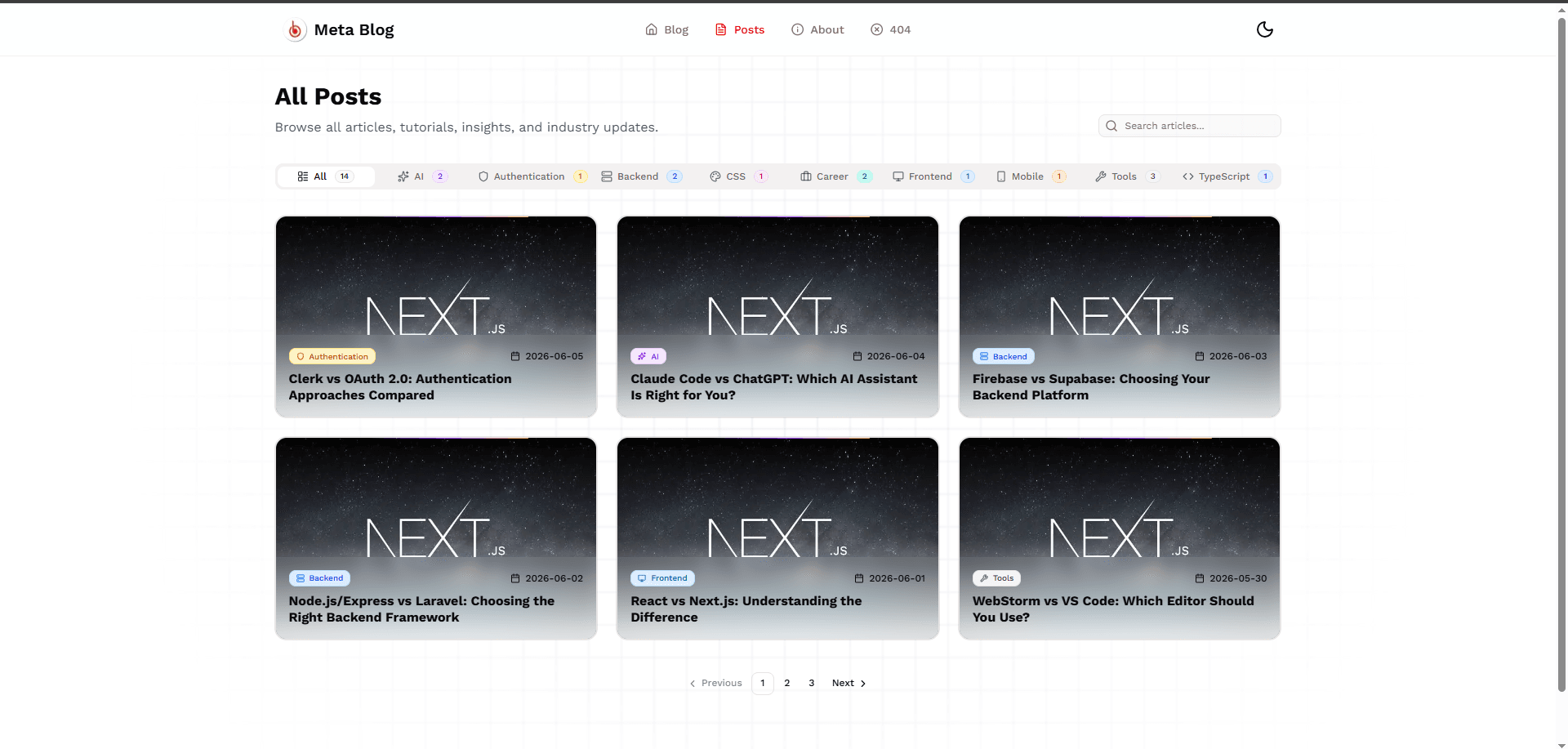 Meta Blog - Blog Homepage Dark Meta Blog - Blog Homepage Dark