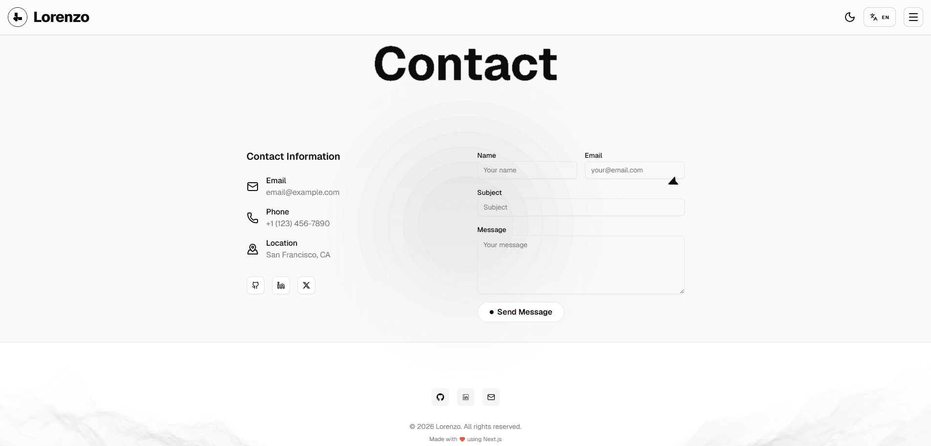 Personal Portfolio 2026 - Contact Section Personal Portfolio 2026 - Contact Section