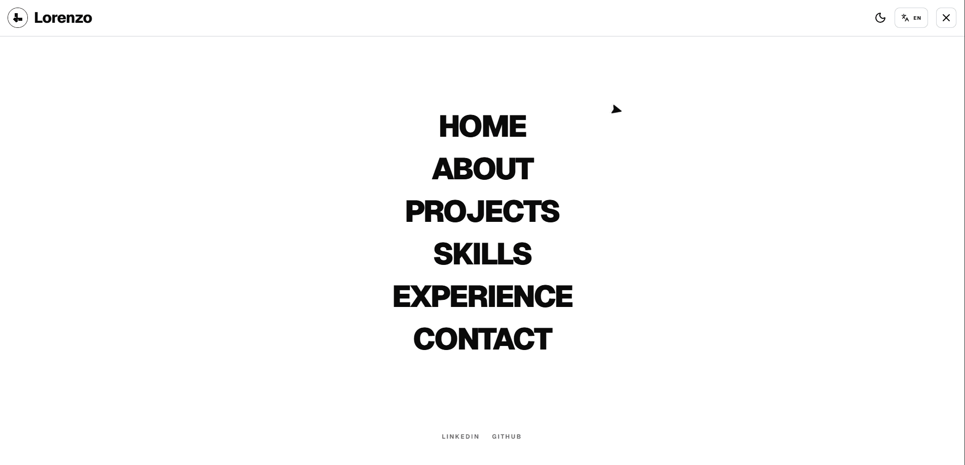 Personal Portfolio 2026 - Light Mode Menu Personal Portfolio 2026 - Light Mode Menu