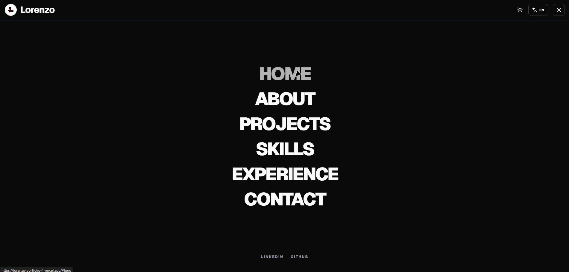 Personal Portfolio 2026 - Dark Mode Menu Personal Portfolio 2026 - Dark Mode Menu