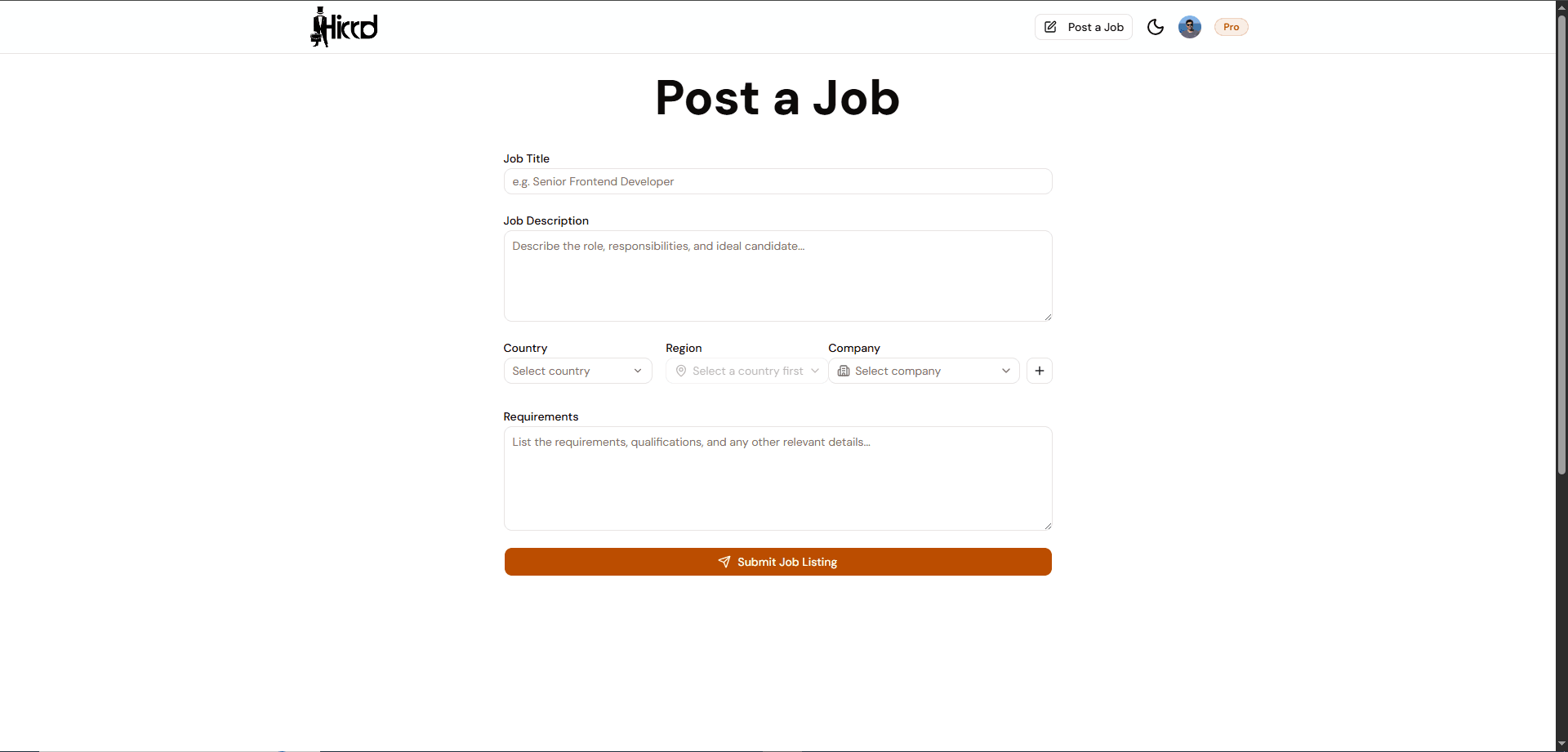 Hirrd - Job Portal - Post Job (Recruiter) Hirrd - Job Portal - Post Job (Recruiter)